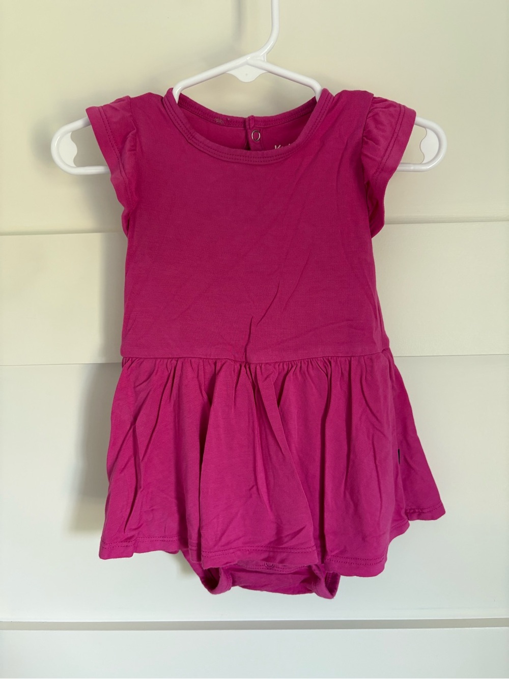 Kyte BABY Fuchsia Short-Sleeve Dress Onesie
